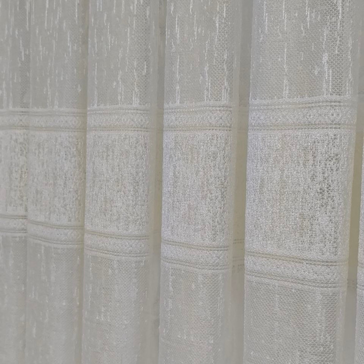 پرده توری کادکا طرح زبرا با دوخت به صورت پانچ و پلیسه (پارچه سنگین درجه یک ) به صورت متری (ارتفاع قابل تنظیم تا 290)